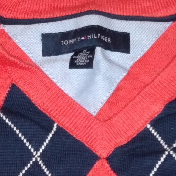 Tommy Hilfiger argyle sweater sz:M - Picture 7 of 7